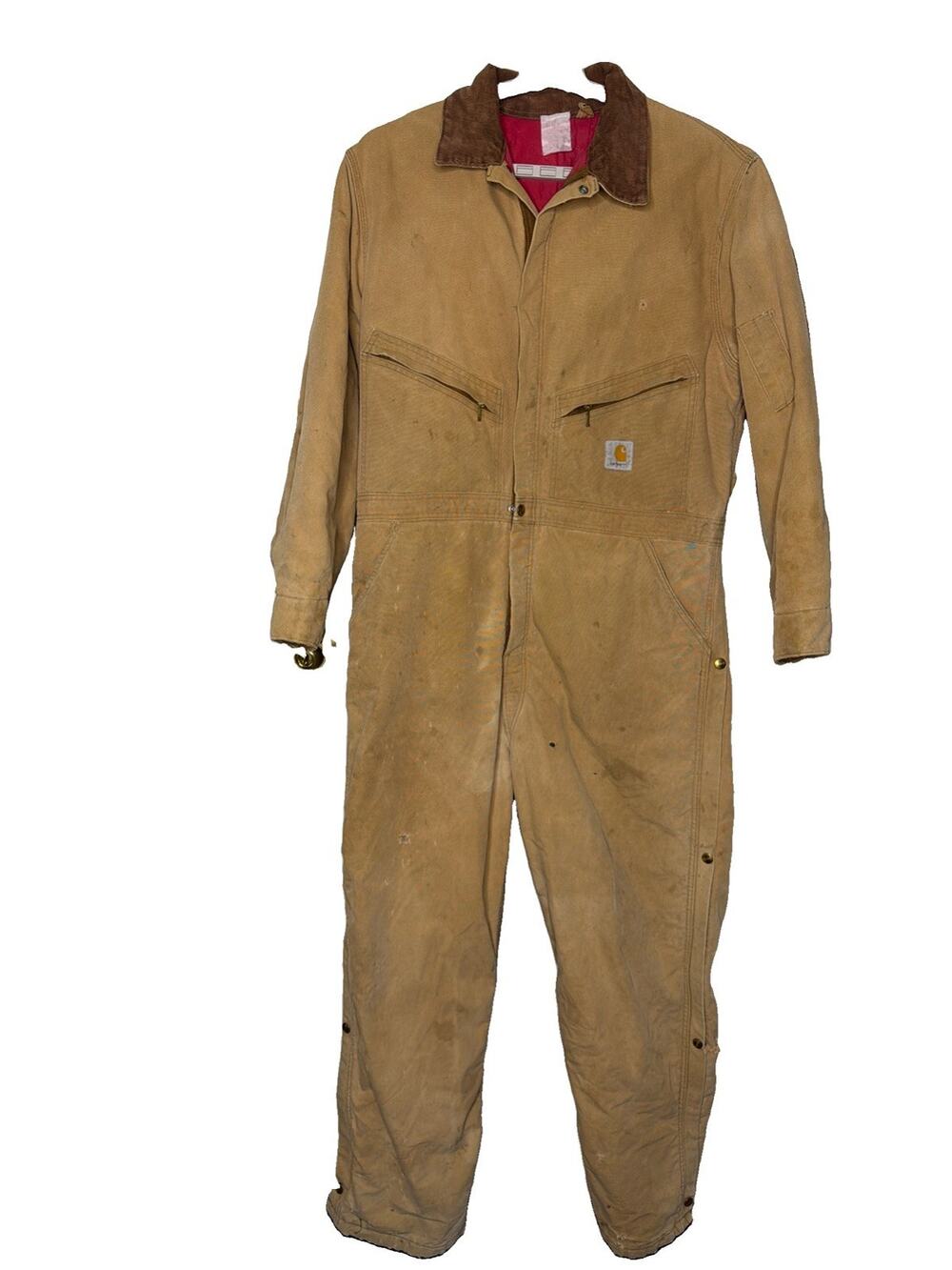 Carhartt Men’s Coveralls Distressed Faded Chore Overalls Destroyed Vintage 70’s